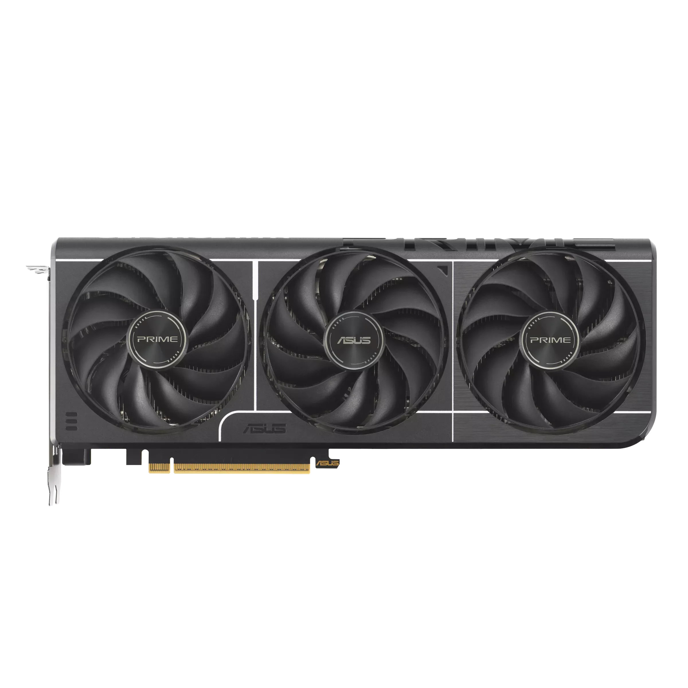 نمای جلوی کارت گرافیک ASUS PRIME RTX 5060 Ti با دو فن